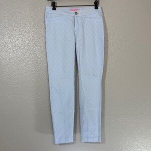 Lilly Pulitzer Light Blue Textured Pants